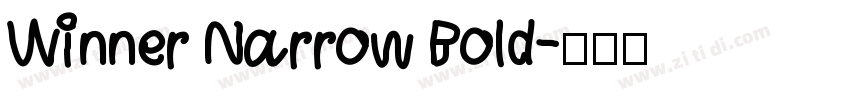 Winner Narrow Bold字体转换